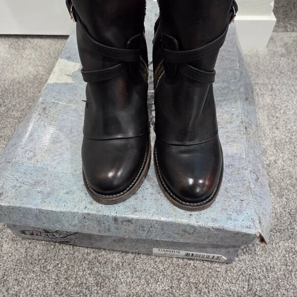 *EUC* Black Freebird by Steven Cassius Knee High Distressed Boots, Size 10 - Picture 6 of 10